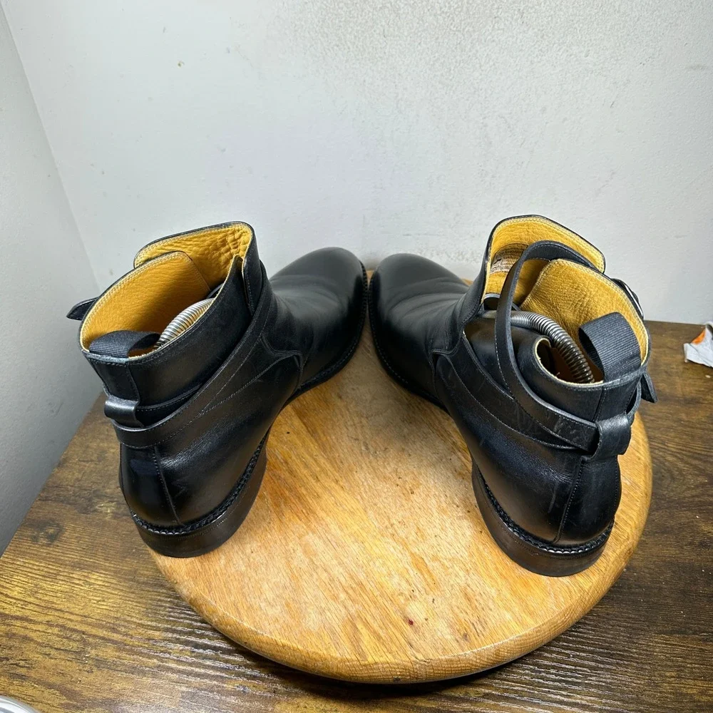 Beckett Simonon Douglas Jodhpur Boots Black Leather Mens 9.5 Blake Stitch